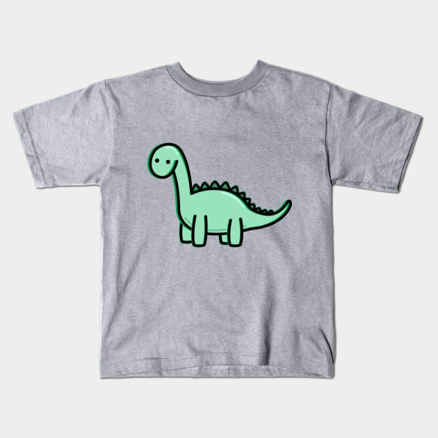 Cute Dino Kids T-Shirt by happyfruitsart